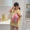 Mochila Pequena de Menina Borboleta com Glitter Arco-Íris Bolsa de Mão Fofa com Contas Mochila para Crianças Pequenas Bolsa de Viagem Infantil Princesa