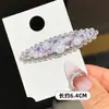 Pinza de Pato con Pedrería y Perlas de Lujo Ligero para Mujer, Pasador de Pedrería Estilo Coreano, Pinza para Flequillo, Accesorio para el Cabello, Pinza con Borde Ovalado, Pasador