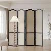 Minimalista Nórdico Wabi-Sabi Partición de Pantalla de Madera Maciza Plegable Móvil Protección para Sala de Estar Dormitorio Decoración Sencilla para el Hogar