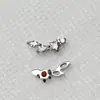 Pendientes de Aleación de Titanio F136 Incrustados con Circonio Marquise Hilo Externo Clavos para Hueso de la Oreja Clavos para Labio Joyería para Piercing Corporal de Titanio G23 Cabeza
