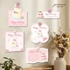 Etiqueta de cumpleaños rosa novedosa, tacto de alta gama, para floristerías, panaderías, tarjetas de cumpleaños, ramos de flores, etiquetas para decoración de pasteles