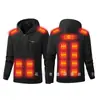 Ropa Térmica con Capucha de 17 Zonas Transfronteriza Nueva para Hombres y Mujeres Sudadera Inteligente de Calefacción Eléctrica USB de Doble Control Ropa Térmica de Invierno