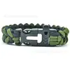 Pulsera de Paracord de Emergencia para Acampar al Aire Libre y Montañismo, Pedernal, Silbato, Trenzada con Hueso de Pescado, Pulsera de Montañismo, Pulsera Deportiva