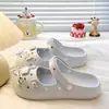 Zuecos Mary Jane de EVA para Verano 2026 para Uso en Exteriores, Dulces y Lindos, Ligeros, Cómodos Zapatos Cerrados con Suela Gruesa para Mujer