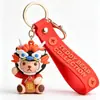 Chaveiros de PVC feitos sob medida, pingentes de estatueta de mascote corporativo, chaveiros 3D de borracha macia personalizados