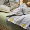 Juego minimalista de cuatro piezas estilo ins Clase A, funda de edredón de algodón, sábana, funda de edredón, sábana bajera, modelo nuevo para dormitorios estudiantiles, juego de tres piezas para todas las estaciones