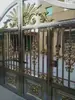 304 Accesorios de Flor de Puerta Estilo Europeo Oro Titanio Flor de Cuerno de Carnero Valla de Puerta Principal de Patio de Villa Flor Decorativa de Acero Inoxidable Pintura Horneada