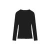 Candy Color Camiseta de malha de manga comprida feminina primavera 2024 nova camisa básica simples gola redonda slim fit base top