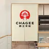 Cortina de Puerta Personalizada para Tienda de Té con Leche, Cortina Divisoria a Prueba de Aceite para Cocina Comercial de Restaurante, Cortina de Tela Semi-Bloqueante, Cortina de Baño