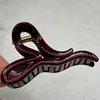 PC Nuevo Anticaída de Cabello Chapado en Oro Tapa de Seguridad con Perla y Resorte Clip de Tiburón Rojo Vino Accesorios para el Cabello Pasador