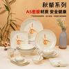 Cuenco de fideos de disco de melamina estilo japonés, plato de olla caliente comercial, plato de arroz cubierto, juego de mesa, cuenco y plato, tazón grande de plástico, vajilla
