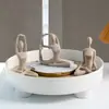 Set de Tres Figuras de Lujo Ligero con Temática de Yoga y Danza para Maquetas de Dormitorios, Salas de Estar, Estudios y Decoración de Hoteles