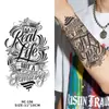 Tatuajes Temporales de Caligrafía Cursiva Inglesa de Hierbas para Hombres y Mujeres, Impermeables, de Larga Duración, Alta Gama, Realistas, No Reflectantes para Brazos y Pantorrillas