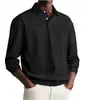 Camisas polo masculinas europeias e americanas transfronteiriças, coleção primavera e outono, camisetas de manga comprida estilosas e sofisticadas com um colarinho distinto, direto da fábrica para drop shipping