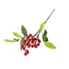Decoração de Natal Transfronteiriça Grama de Pinheiro Simulada Fruta Vermelha Fruta da Fortuna Única Ameixa Azul Pequena Fruta Nova Flor de Véspera de Ano Novo Flor de Natal Material