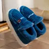 Pantuflas de algodón engrosado que cubren el talón para hombre, otoño e invierno, con felpa adicional, para interiores, del hogar, del hogar, zapatos de algodón cálidos de suela gruesa para mujer