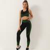 Explosões Transfronteiriças Europeias e Americanas Amazon Conjunto de Calça de Yoga Novo Zíper Sutiã Esportivo Sem Costura Conjunto de Duas Peças Primavera e Verão