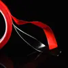 Cinta acrílica impermeable sin rastro de doble cara, resistente a altas temperaturas, con film rojo, adhesivo de doble cara acrílico transparente