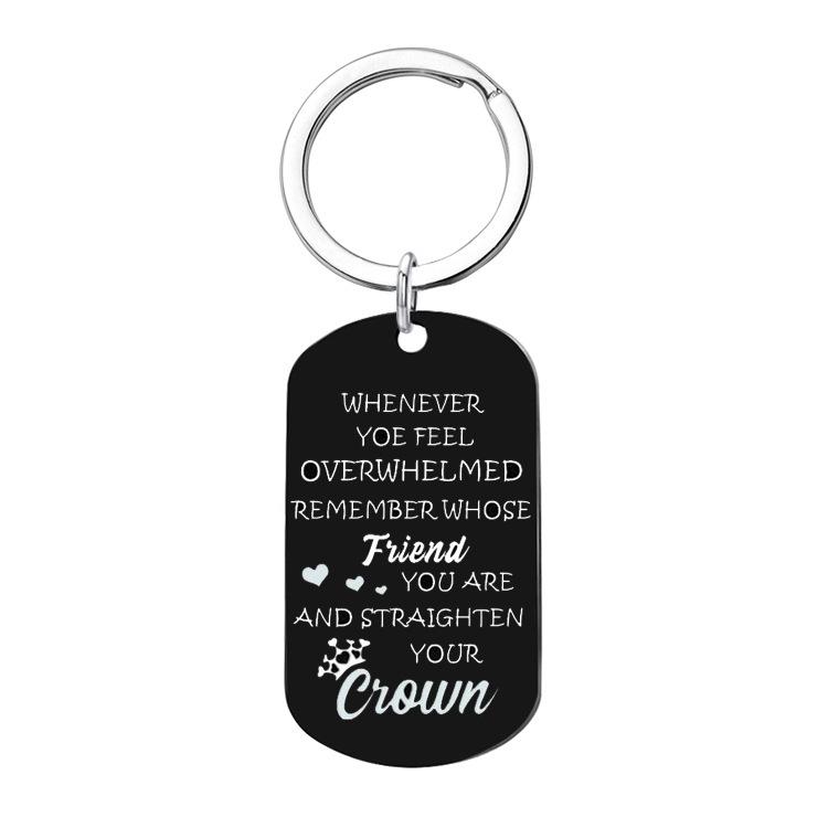 黑色朋友钥匙扣