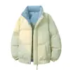 2026 Roupas de Algodão de Alta Qualidade Masculinas Cor Sólida Gola Alta Inverno Novo Jaqueta de Algodão Aconchegante Espessada Bloqueio de Cor Casal Mesmo Estilo