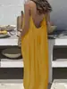 Vestido casual de verano sin tirantes, sin espalda, holgado, sin mangas, estilo festivo, multicolor, transfronterizo, nuevo en Amazon, para mujer