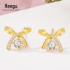 Xi Gu E1193 Elegante Estilo Doce S925 Brincos de Arco de Prata Brincos Brincos de Celebridades da Internet ins Brincos da Moda para Mulheres