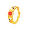 Pu Zuo Jiu no se decolora Hilo Shajin de Vietnam Cesta de Bambú Fenghua Anillo de Flor de Perla Anillo de Dedo de Nuevo Estilo Chino para Mujeres