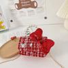 Bolsa de Año Nuevo para niños estilo western niña pequeña niña linda bolso cruzado Princesa bebé rojo Saludo de Año Nuevo moda fragancia