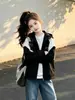 Chaqueta con Capucha para Niña Primavera Otoño 2026 Estilo Nuevo Chica de Secundaria Estilo Coreano Cremallera Deportiva Chaqueta Ropa Infantil