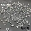 Joyería para Uñas Artísticas de Navidad al por Mayor Aleación de Oro y Plata Copo de Nieve Campanas Accesorios de Árbol de Navidad Decoración de Uñas Portátil Diamantes