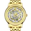 Explosiones de comercio exterior moda de negocios tendencia hombres reloj de doble cara hueco calendario correa de acero reloj de cuarzo una generación de pelo