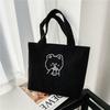 Bolso de lona para mujer, bandolera de hombro, bolso de tela, portátil, para estudiantes universitarios, clase, gran capacidad, estilo diario, literario y sencillo.
