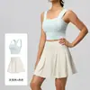 Traje Deportivo Rayado de Primavera y Verano con Hermoso Diseño en la Espalda, a Prueba de Impactos, con Almohadillas Fijas que Recogen y Moldean el Pecho, Conjunto de Fitness