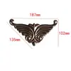 Acessórios de Decoração para Portas em Aço Inoxidável, Flor de Canto em Formato de Morcego para Portão de Pátio, Placa de Cobertura de Flor de Orquídea Borboleta para Canto de Borda de Porta de 90 Graus
