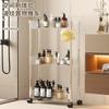 Estantería de Almacenamiento para Huecos de Baño de Pie Multicapa Carrito Móvil Estantería de Almacenamiento Transparente para Huecos de Baño