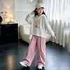 Conjunto de Sudadera con Capucha de Moda Elegante para Niñas Primavera/Otoño 2026 Nuevo Conjunto Deportivo Casual de Pantalones Anchos