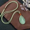 Colgante de Aventurina de Color Claro Natural, Colgante de Candado de Paz Buda Guanyin, Candado de Nube Auspiciosa, Placa Sin Preocupaciones, Colgante de Agua Clara de Aventurina