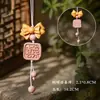 Pulseira de contas budistas de madeira de cipreste de sangue para homens e mulheres, contas de oração tecidas à mão, pingente artesanal com grão liso e pequenos furos, contas redondas