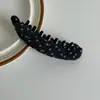Presilha de Cabelo Banana Elegante Simples Tecido Estampa de Leopardo Retro Estilo Francês para Rabos de Cavalo Pequenos Acessório de Cabelo para Rabos de Cavalo Pequenos Ins