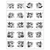 Pegatinas de Tatuaje para Ojos de Halloween Oscuro Nuevas Transfronterizas con Elementos de Calabaza, Murciélago, Fantasma y Araña para Tatuajes Faciales