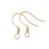 Pendientes de Gancho para Oreja de Plata S925 Color Duradero Chapados en Oro de 1418K Producto Terminado con Ganchos para Oreja Chapados en Oro Real Accesorios DIY A15A16
