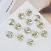 Acessórios para Nail Art, Strass de Formato Irregular, Strass Multifacetados com Base Pontuda Tipo Ninho de Pássaro, Diamantes de Alto Brilho, Itens Populares Online, Strass Quadrado Grosso Amarelo Pelo de Ganso K9