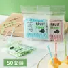Tenedor de fruta desechable de plástico de dos dientes, para uso doméstico, para postres, pasteles y aperitivos.