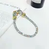 Pulsera de Bola con Diamantes Completos 0.6, Pulsera de Cuerda Roja Tejida a Mano, Producto Semi-Terminado, Cuentas Usables, Accesorios Metálicos, Pareja DIY