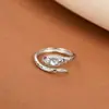 Nuevo Anillo de Serpiente Pequeño Estilo Chino para Vinagre para Mujer, Plata Brillante de Lujo, Lujo Ligero, Accesorio de Nicho de Gama Alta para el Año de la Serpiente