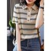 Ropa/Círculo de Moda Zhengqite "Camisa de Papá" 30% Lana Manga Corta Suéter de Punto para Verano