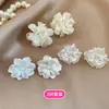 Conjunto de Dez Brincos Pingente Flor de Pérola Agulha de Prata e Diamante, Brincos Modernos e Versáteis, Brincos Retro de Luxo Leve para Mulheres