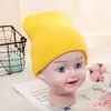 Gorro de Punto para Bebé de 1 a 5 Años 2024 Otoño e Invierno Gorro Infantil Niños y Niñas Color Sólido Lana Cálido de Invierno Gorro de Caramelo
