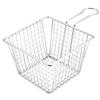 Cesta de fritura mini de aço inoxidável de estoque de fábrica cesta de fritura pequena cesta de lanche americano cesta de fritura talheres criativos