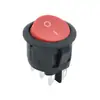 Interruptor de Alavanca Pequeno Kc Certificado Coreano Tipo Navio Kcd1 Redondo Completo Vermelho Sem Luz 6 Pinos 2 Velocidades Baixa Potência 20mm